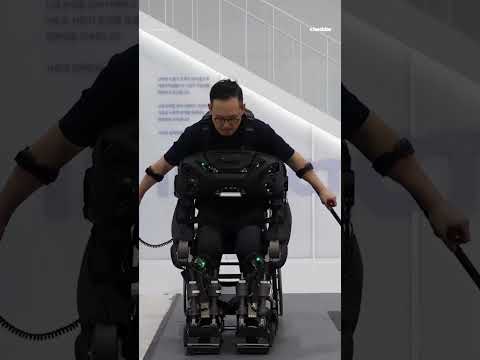 This wearable robot lets wheelchair users stand and walk all on their own.