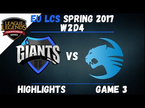 GIA vs ROC Highlights Game 3 EU LCS 2017 Spring W2D4 Giants vs Roccat