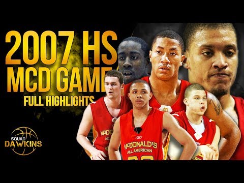 D-Rose, Harden, B.Griffin, Eric Gordon, Love, Beasley in 2007 HS All Star Game | SQUADawkins