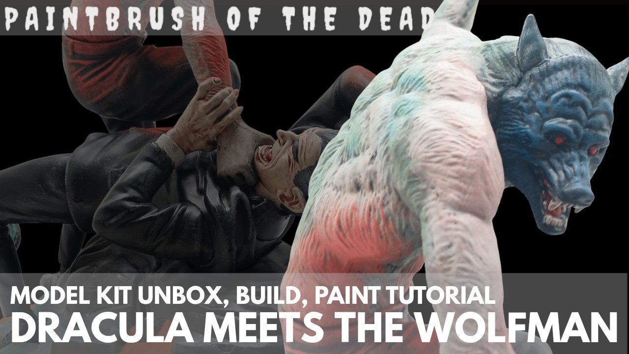 Unbox, Build and Paint Tutorial: Dracula Meets The Wolfman Model Kit