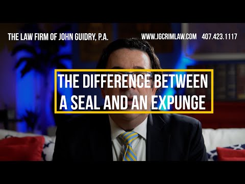The Difference Between a Seal and an Expunge