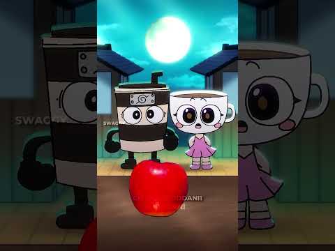 CAPPUCCINO ASSASSINO CUTTING AN APPLE WITH BALLERINA CAPUCHINA 😱🍎 - FASH Credits - #shorts