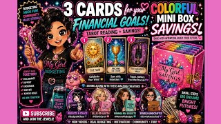 🌈 Saving Along With Budget Creators! | Colorful Mini Box Savings + 3-Card Financial Tarot