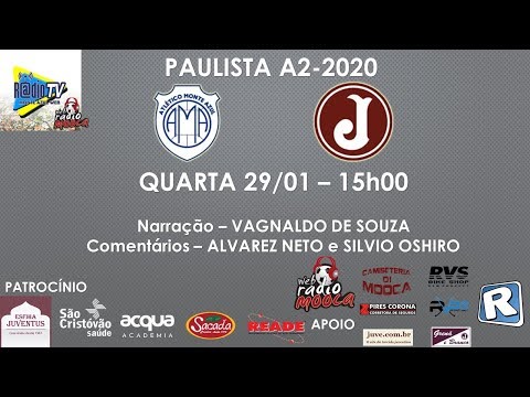Monte Azul x JUVENTUS  - PAULISTA A2  2020  - Transmissão simultânea no www.webradiomooca.com.br