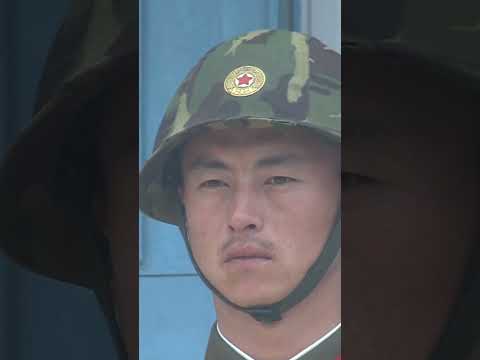 North Korean Soldier at the DMZ, North - South Korean Border #dmz #northkorea #soldier