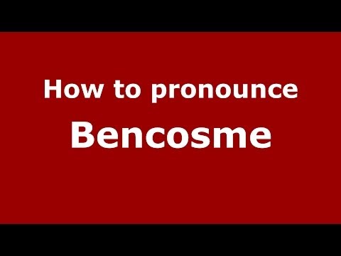 How to pronounce Bencosme (Italian/Italy)  - PronounceNames.com