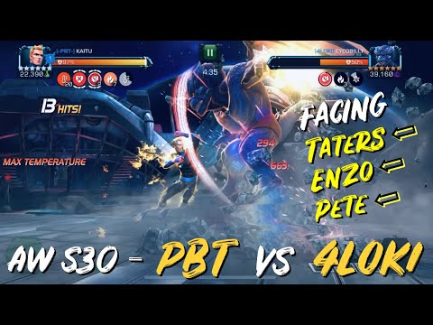 AW Season 30 Kickoff with HIGH GROUND Tactic! PBT  vs  4LOKI! - Marvel Contest Of Champions
