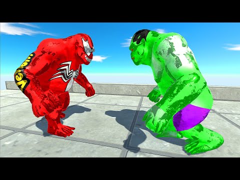 RED VENOM GORO vs HULK GORO DEATH FALL - Animal Revolt Battle Simulator