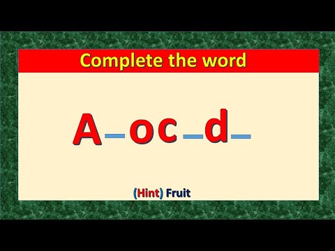 complete the words. word puzzle. find the missing letters