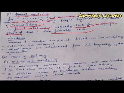 Mentorship mentor mentee mentoring business mentor class 11 entrepreneurship notes