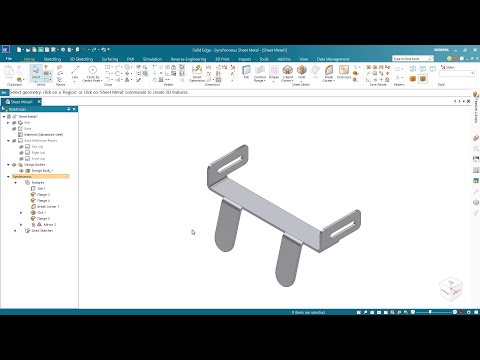 Solid Edge Tutorial: Complete and automated sheet metal design