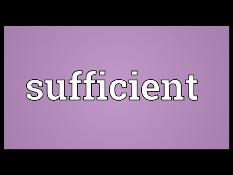 Sufficient Meaning Video