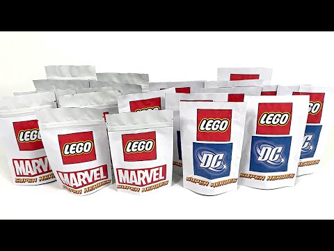 Mystery LEGO Marvel and DC Minifigures - 20 Pack Opening! Custom Blind Bags!