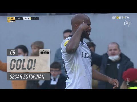 Goal | Golo Oscar Estupiñán: Vitória SC (2)-1 Estoril Praia (Liga 21/22 #19)