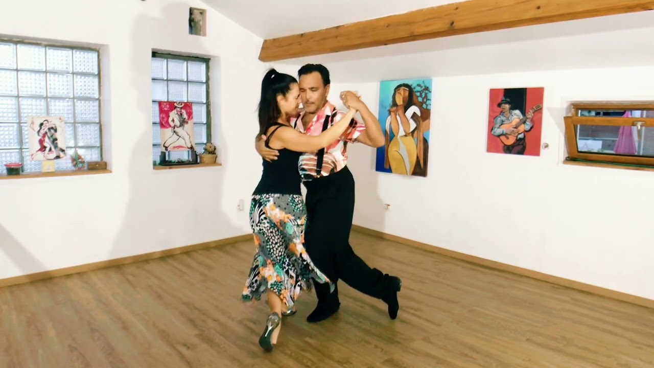 Musicality demo #GIROS #MILONGUEROS combination b Georgina Vargas Oscar Mandagaran #tango
