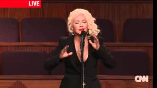 Christina Aguilera At Last Etta James Funeral 2012