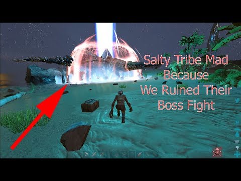 ARK Official PVP | Small  Tribes | Griefing Their Boss Fight