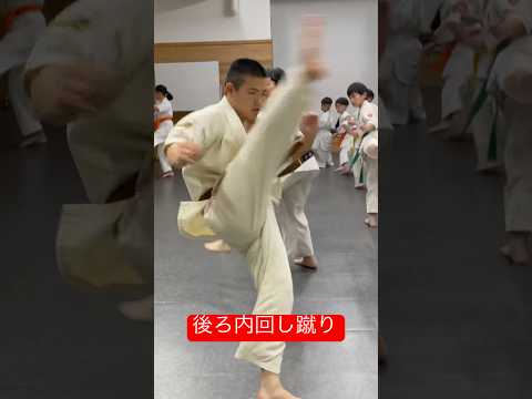 極真会‼️後ろ内回し蹴り #karate #karate1 #空手 #kyokushin #極真空手