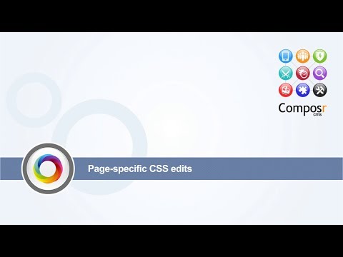 Page specific CSS edits