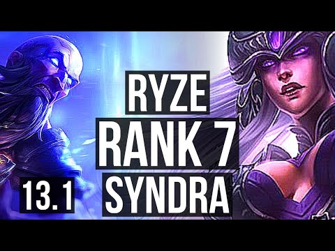 RYZE vs SYNDRA (MID) | Rank 1 Ryze, Rank 7, 7/2/14 | KR Master | 13.1