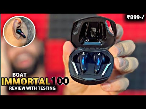 Thumbnail for Boat immortal 100 TWS unboxing & Detail review⚡️30 hour playtime with 40MS low letency gaming mode