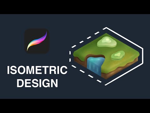 Learn to Draw Isometric in Procreate - Landscape, Minecraft Cube