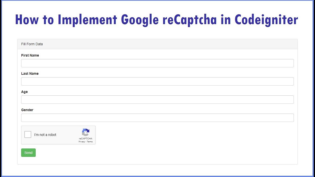 Codeigniter Form Validation using Google reCAPTCHA