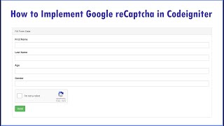 Codeigniter Form Validation using Google reCAPTCHA