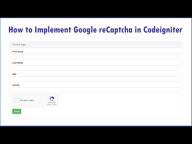 CodeIgniter ReCaptcha Helper CodeIgniter controller for ReCAPTCHA validation  PHP Classes  PHP Script Download