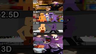 FNaF DSAF 12 PM VS 6 PM IN A NUTSHELL - 2D VS 8-Bit VS 2.5D VS 3D VS IRL