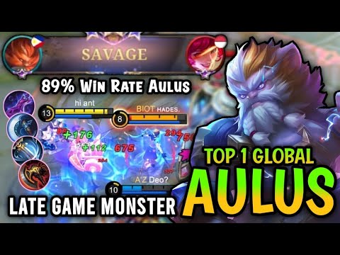 Savage! Aulus Best Build For 2023 [ Top 1 Global Aulus Gameplay Build ] - Mobile Legends