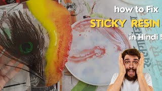 How to fix Sticky Resin in HINDI | Solution of Resin art failure | Cleaning Sticky resin Molds Ep.10