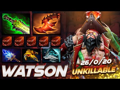 Watson Pudge [26/0/20] Unkillable Butcher - Dota 2 Pro Gameplay [Watch & Learn]