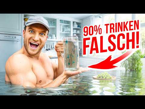 So viel Wasser musst du für Muskelaufbau trinken | Hör auf falsch zu trinken!