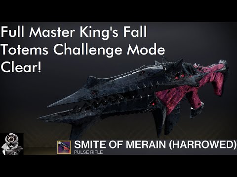 Destiny 2: King's Fall - MASTER Difficulty Totems Encounter Challenge Clear! (Harrowed Weapon Drop)