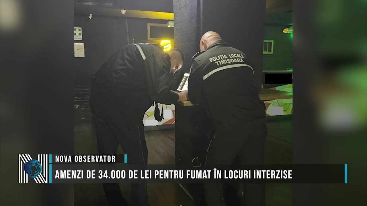 Amenzi de 34.000 de lei pentru fumat în locuri interzise