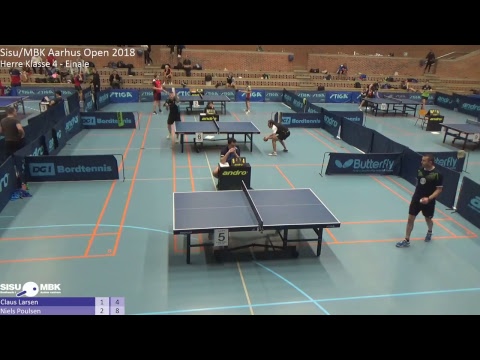 Live fra Sisu/MBK Aarhus Open 2018 - Herre klasse 4 Finale: Claus Larsen vs. Niels Poulsen