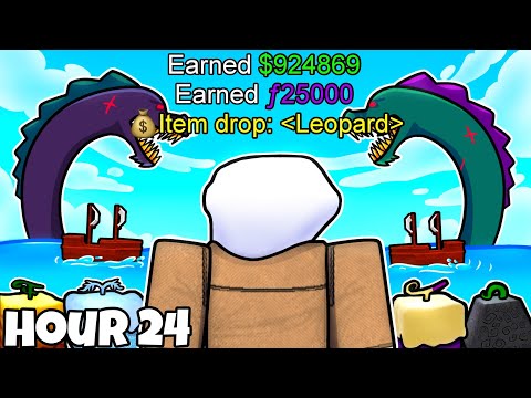 Sea Beast Hunting For 24 HOURS in BloxFruits..