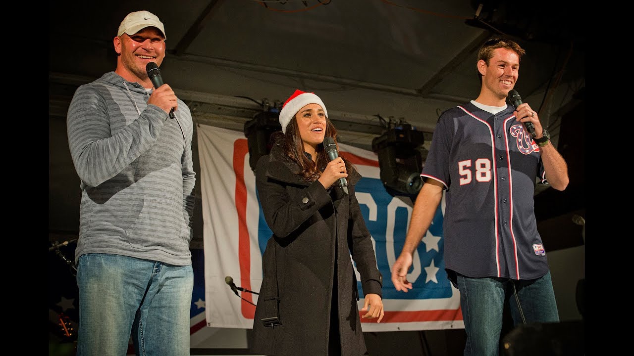 Meghan Markle, Dianna Agron and Kellie Pickler on 2014 Chairman's USO Holiday Tour - YouTube