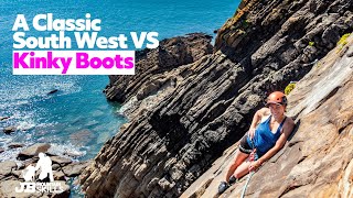 Climbing a South West Classic, Kinky Boots, VS 4c.