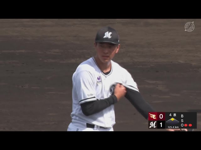 【ファーム】マリーンズ・吉川悠斗 4イニングを投げ6奪三振無失点の好投!!  2024年9月19日 千葉ロッテマリーンズ 対 東北楽天ゴールデンイーグルス