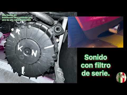 Alfa Romeo 4C Sustituir filtro del aire de serie por otro K&N de alto rendimiento.