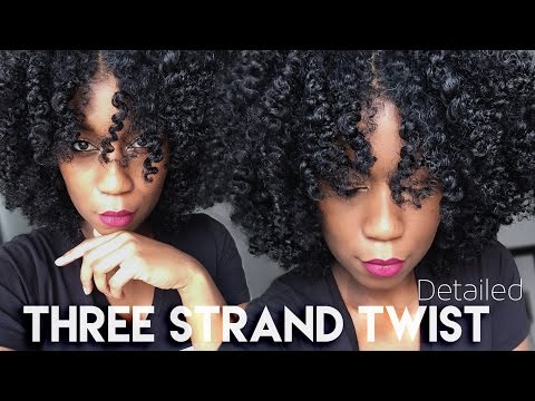 How To 3 Strand Twist Out | DETAILED Clear Instructions Video