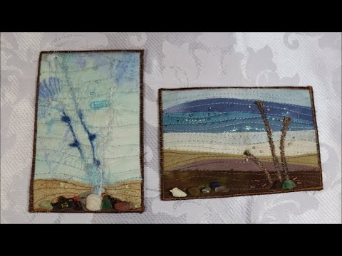 Quilted Sea Glass Mini Art