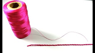 Easy Trick, How to turn a thin sewing thread for a thick thread / cord