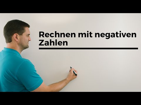 Rechnen mit negativen Zahlen, Beispiel schwieriger, Minus Zahlen | Mathe by Daniel Jung