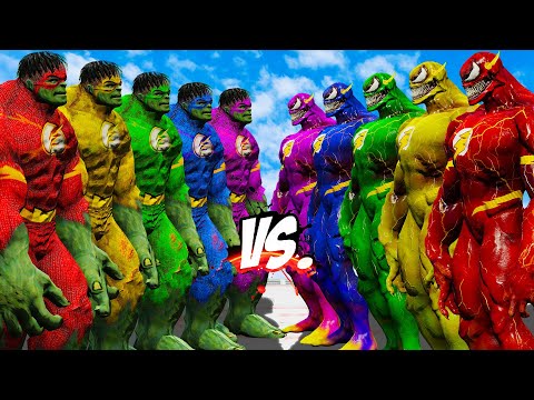 TEAM HULK COLOR VS TEAM VENOM COLOR - EPIC SUPERHEROES WAR