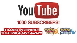 1,000 Subs - Thank You! Time For A Give Away!!