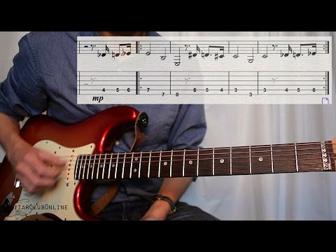 Learn the Complete Pink Panther solo LEAD Guitar Lesson & play along at end