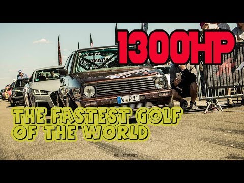 Onboard at the Fastest Golf 2 (1300HP) in the World! 332km/h on 1/2 Mile!